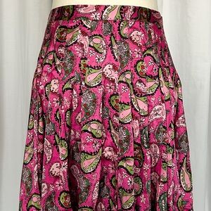 Lilly Pulitzer Vintage Whale Lobster Floral Print Pink Swing Skirt